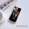 Huse de telefon moale pentru ureche de pisică pentru iPhone 16 15 13 12 11 Pro Max 14 Plus XR XS Max TPU Husă din spate acrilic transparent anti-cădere N96 Design cu ochi de tigru