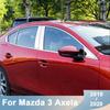 For Mazda 3 Axela   Stainless Steel Car Window Pillar Post Cover Strip Trim Sticker Accessories Car Styling