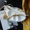 Same With 2021 New Handbag Shoulder Bag Thick Chain Fold Cloud Bag