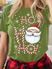 Unisexs Christmas Tshirt Holiday Top Tee Round Neck 100 Cotton Shirt Festive Wear Cheerful Print Short Sleeve T Shirt