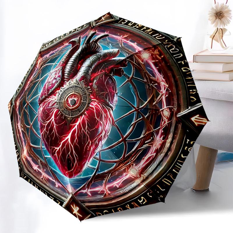 

1pc Heart Symbol Automatic Umbrella - Automatic Opening And Closing, Sturdy Iron Frame, Formal Occasions yy251018169