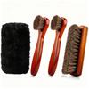 4pcs Horsehair Shoe Polish Brushes Applicator for Cleaning Leather Shoes Boot Care Brush Suede Brush Microfiber Shoes Gloves