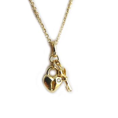 [L1747] - Κολιέ Επίχρυσωμένο 'Κλειδί της Αγάπης'