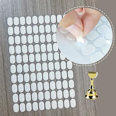200Pcs Nail Adhesive Sticker Nail Stand Double Sided Tape For False Nails Display Stand Nail Tips Show Stand Holder Tools