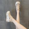 Innen Erhöhung 7CM Alte Papa Schuhe Damen Sommer 100 Dicke Sohle Hohl