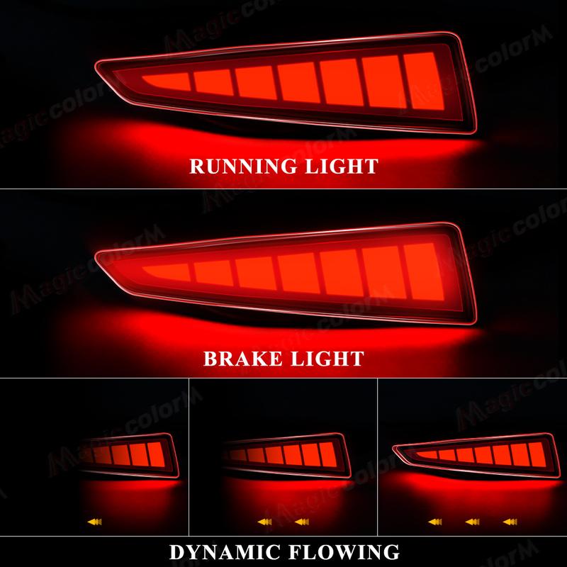 For Lexus RX350 RX350L RX450h RX450hl 2016 2017 2018 LED Rear Bumper Light Dynamic Turn Signal Brake Tail Light 1 Pair 12V