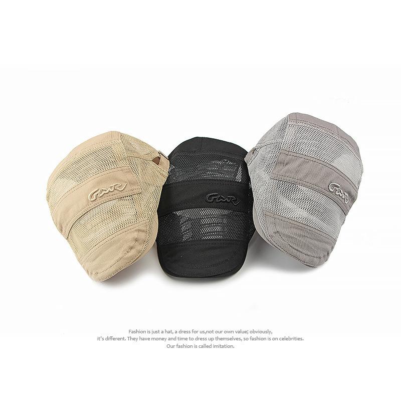New Men Mesh Berets Visor Hats Summer Fashion Vintage Flat Caps Casual Cotton Adjustable Sun Hat Beret For Men'S