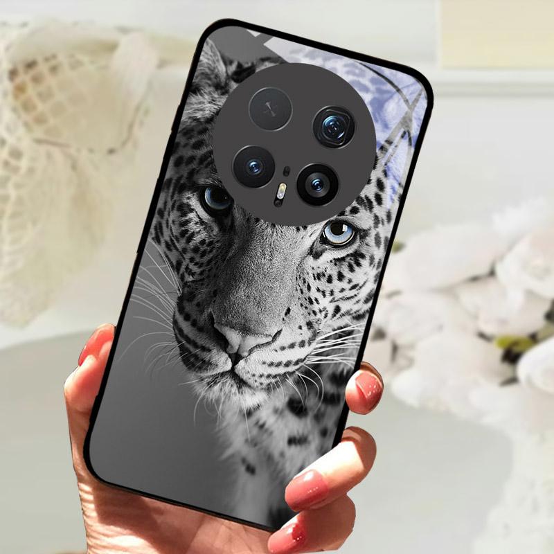 Case For Honor Magic 8 8Pro Luxury Fashion Tempered Glass Phone Back Cover For Honor Magic8 Funda Camera Protection Casing Funda