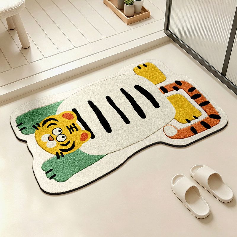 Blue Hippo Shaped Rug Animal Carpet For Living Room Bedroom Bathroom Non Slip Floor Mat Kids Room Nursery Home Decor Gift