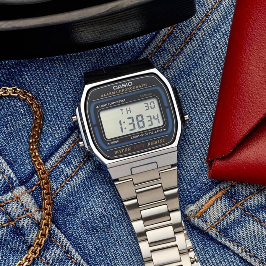 Casio Reçine Kasa Paslanmaz Çelik Kordon Erkek Quartz Saat A164WA-1