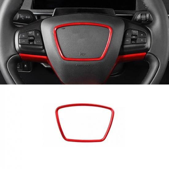 Car Steering Wheel Horn Button Panel Trim For Ford Mach-E - Bright Red