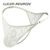 Sexy Spitzen-String für Herren mit seitlicher Schnalle und verstellbarem Riemen, G-String-Unterwäsche, exotische Spitze, transparente Höschen, Unterkörper-Mini-Mankini