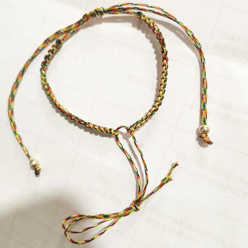 

Браслет ручной работы из агата с гравировкой в этническом стиле для детей, с узлом «квадрат» и именами членов семьи