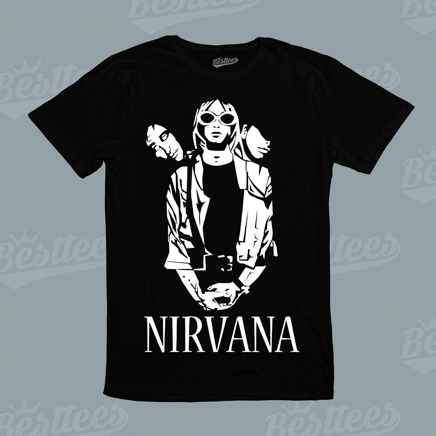Nirvana Kurt Cobain American Grunge Metal Band Rock n  Roll Music Tee T-shirt S