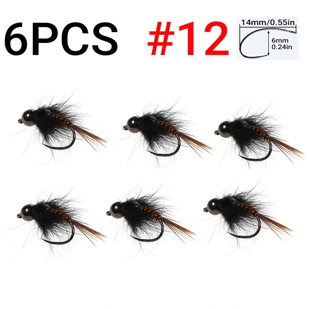 #8 #10 #12 Schnell sinkende Perlenkopf Flashback Fasanenschwanz Nymphe Hakenlos Haken Forelle Süßwasser Fliegenfischen Köder