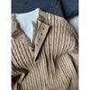 2024 Men's American Retro V-Neck Cardigan - Autumn/Winter Casual Solid Knitwear