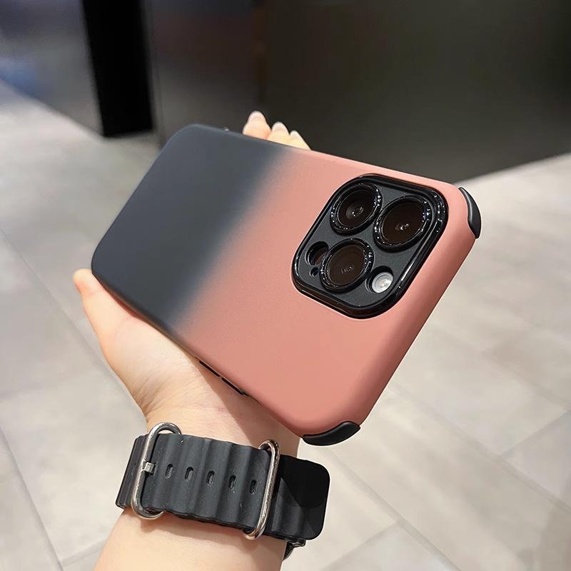 Applicable To Apple 15 Mobile Phone Case Gradient Four Corner Anti Fall IPhone14promax Two In One 13 Full Inclusive Protection Case