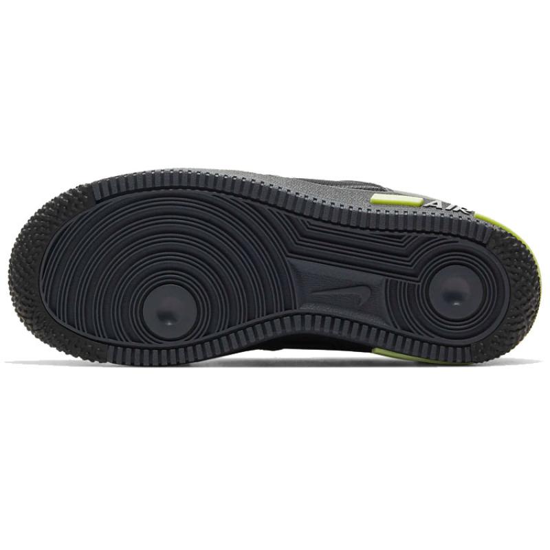 Nike Air Force 1 Low React Black Violet Star Barely Volt GS Sneakers CD6960-001