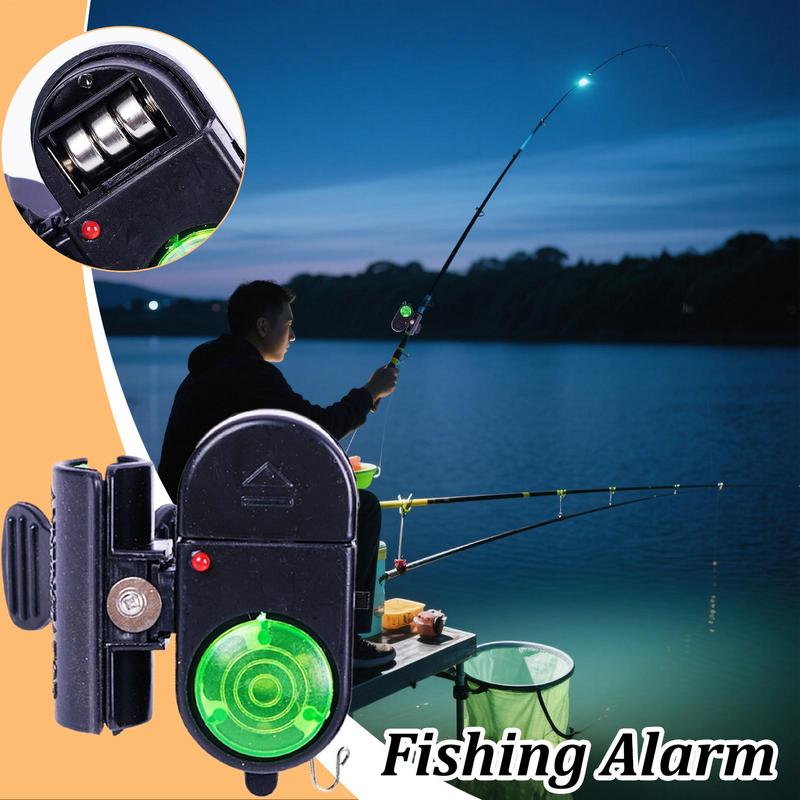 Fishing Alarm LED Fishing Rod Bells Alert For Fish Portable Sensitive Sound Biting Alert For Night Dark Boat Tackle Equipment
