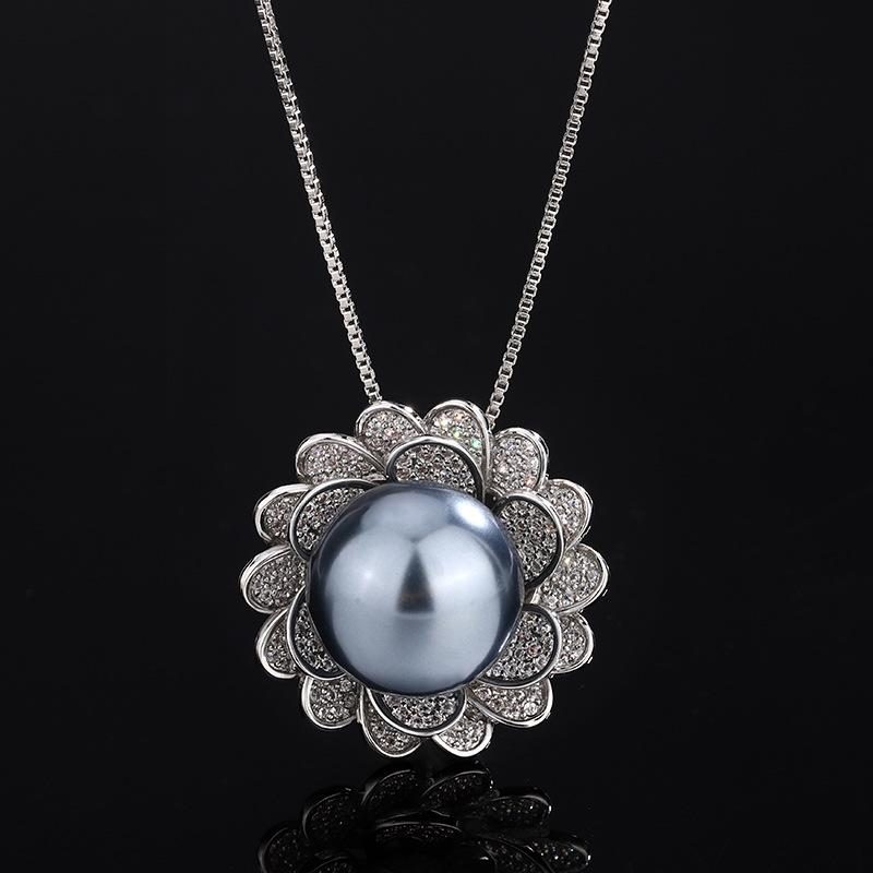 Jewelry Copper Bottom Pearl Plated Retro Lotus Set Female 14Mm