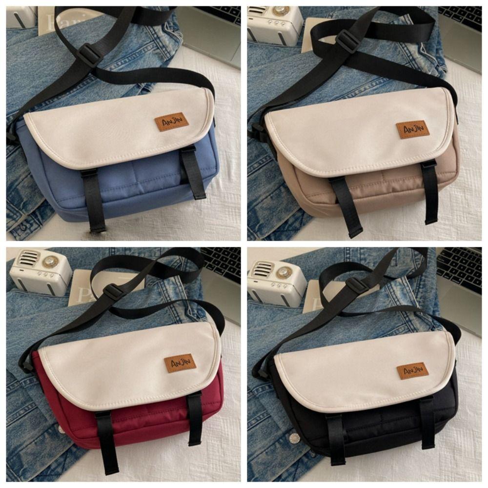 Large Capacity Women Shoulder Bag Korean Style Mailman Bag Casual Nylon Messenger Bag  Outdoor