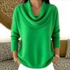 New Autumn/winter Women's Pure-color Long-sleeved Tops and Sweaters