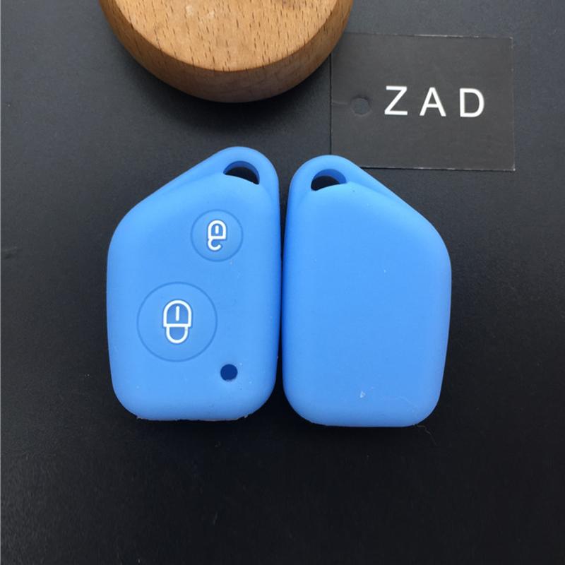ZAD Silicone rubber Key FOB Case Cover set holder For Peugeot 106 205 206 306 405 406 2button  key cover