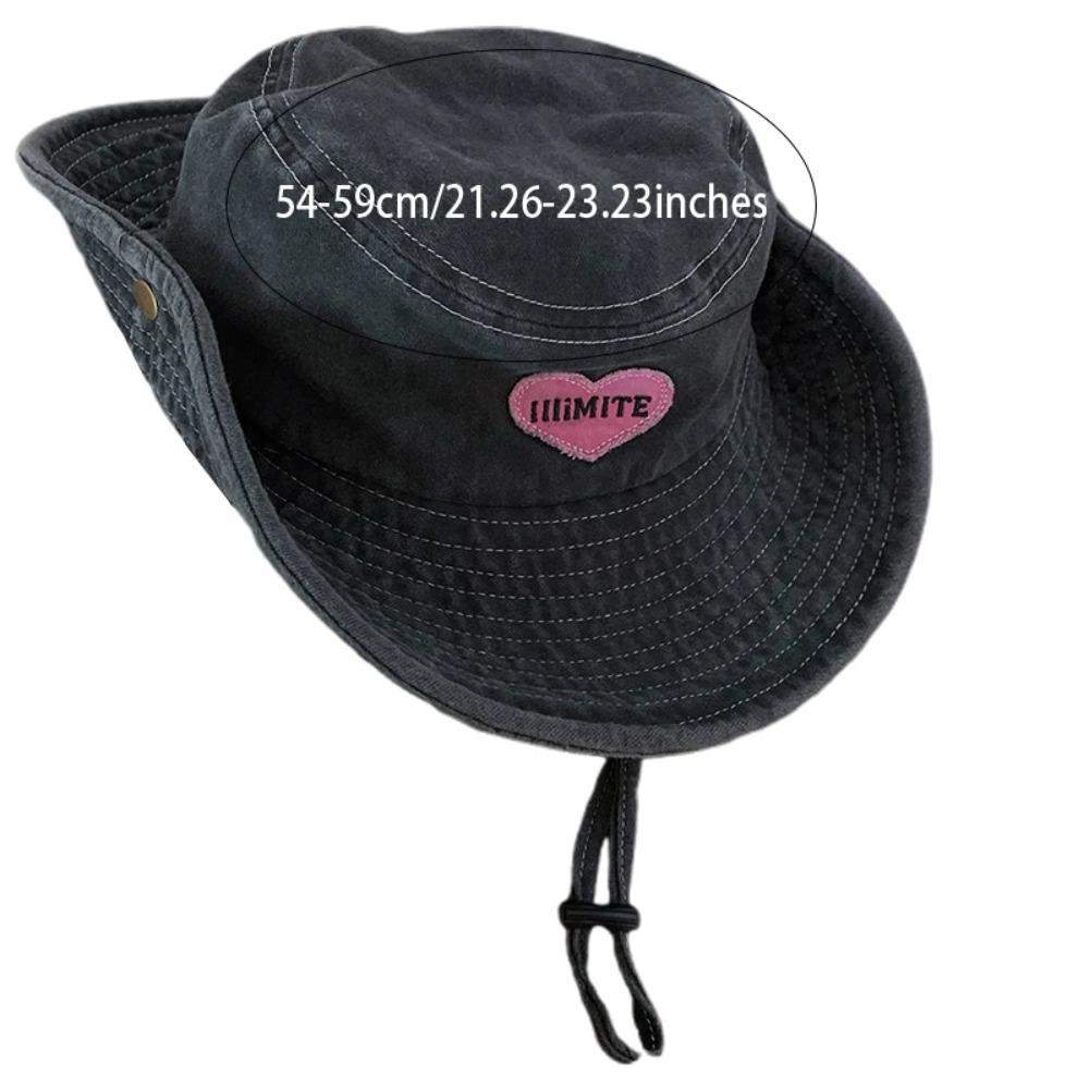 Wide Brim Cowboy Cap UV Protection Sun Hat Retro Bucket Hat  Women