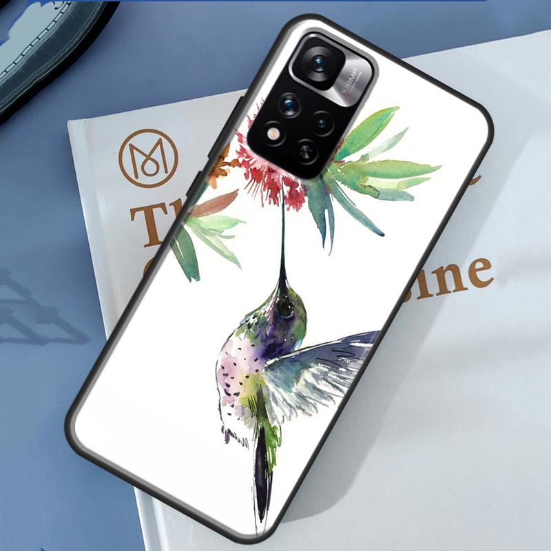 Cute Hummingbird Case For Xiaomi Redmi Note 14 13 11 9 10 12 Pro 9S 10S 11S 12S Redmi 10C 12C 13C 14C Cover