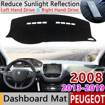 For Peugeot 2008 2013~ Anti-Slip Mat Dashboard Pad Sunshade Dashmat Protect Carpet Car Accessories 2014 2015 2016 2017 2018