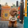 Roupas de Inverno para Cães Estilo Britânico Roupas para Animais de Estimação para Cães Pequenos e Médios Teddy Chihuahua Filhote Animal de Estimação Babador Teddy Corta-vento Capa