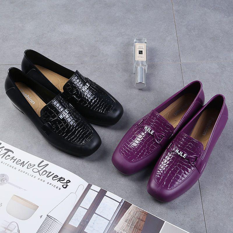 Women's Low-Cut Non-Slip Waterproof Rain Boots for Fashion and Work