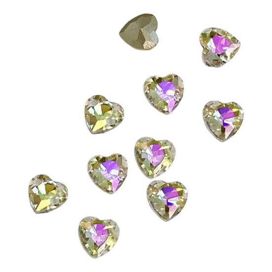 10ks/sada Nail Art Charm 3D vícetvaré DIY lesklé luxusní umělé křišťálové ozdoby na nehty zdobení nehtů domácí salon příslušenství na nehty