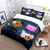 Cute Animal Faces Pattern Set Bedding Duvet Cover Set Duvet Cover Pillowcases  (1*Duvet Cover 2*Pillowcases, Without Duvet Insert)