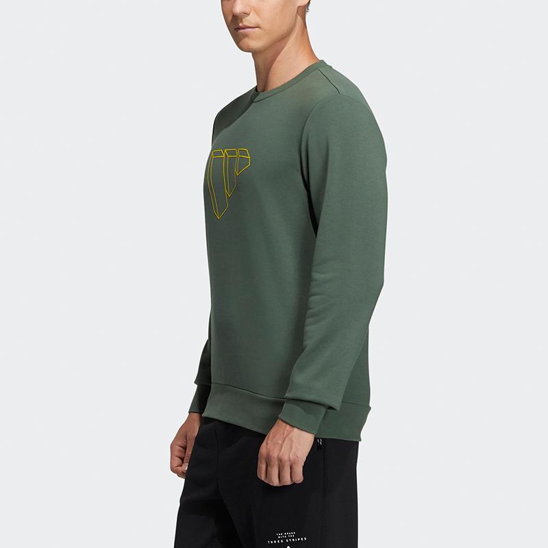 adidas Sweatshirts Men's Green Crew Neck Moderate Regular GP1003