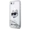 Karl Lagerfeld Klhci8Lnchcs Iphone 7/8/Se 2020 / Se 2022 Srebrny/Silver Hardcase Brokatowa Głowa Choupette
