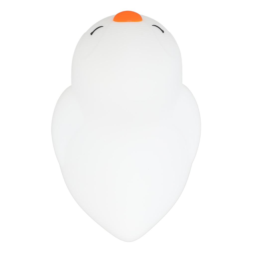 Cartoon Penguin Night Light Silicone Soft USB Rechargeable Adorable Skin Friendly Colorful LED Night Lamp for Nursery