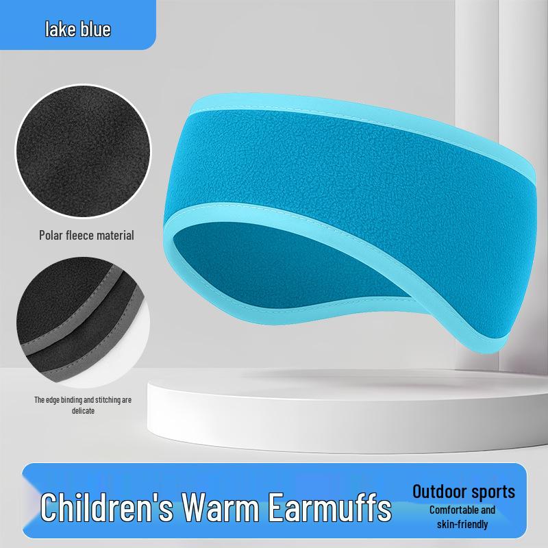 Children's Winter Ear Warmer Headband: Thick Fleece, Windproof, Cold-Proof for Running, Skiing, and Cycling.