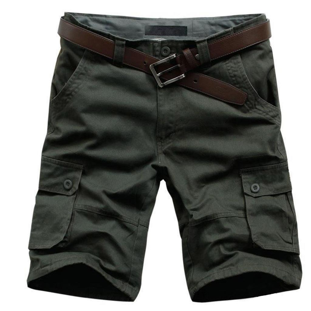 Pantaloncini Cargo Estivi da Uomo Ampi Sportivi Outdoor Multi-Tasche Pantaloni Casual Pantaloni al Ginocchio