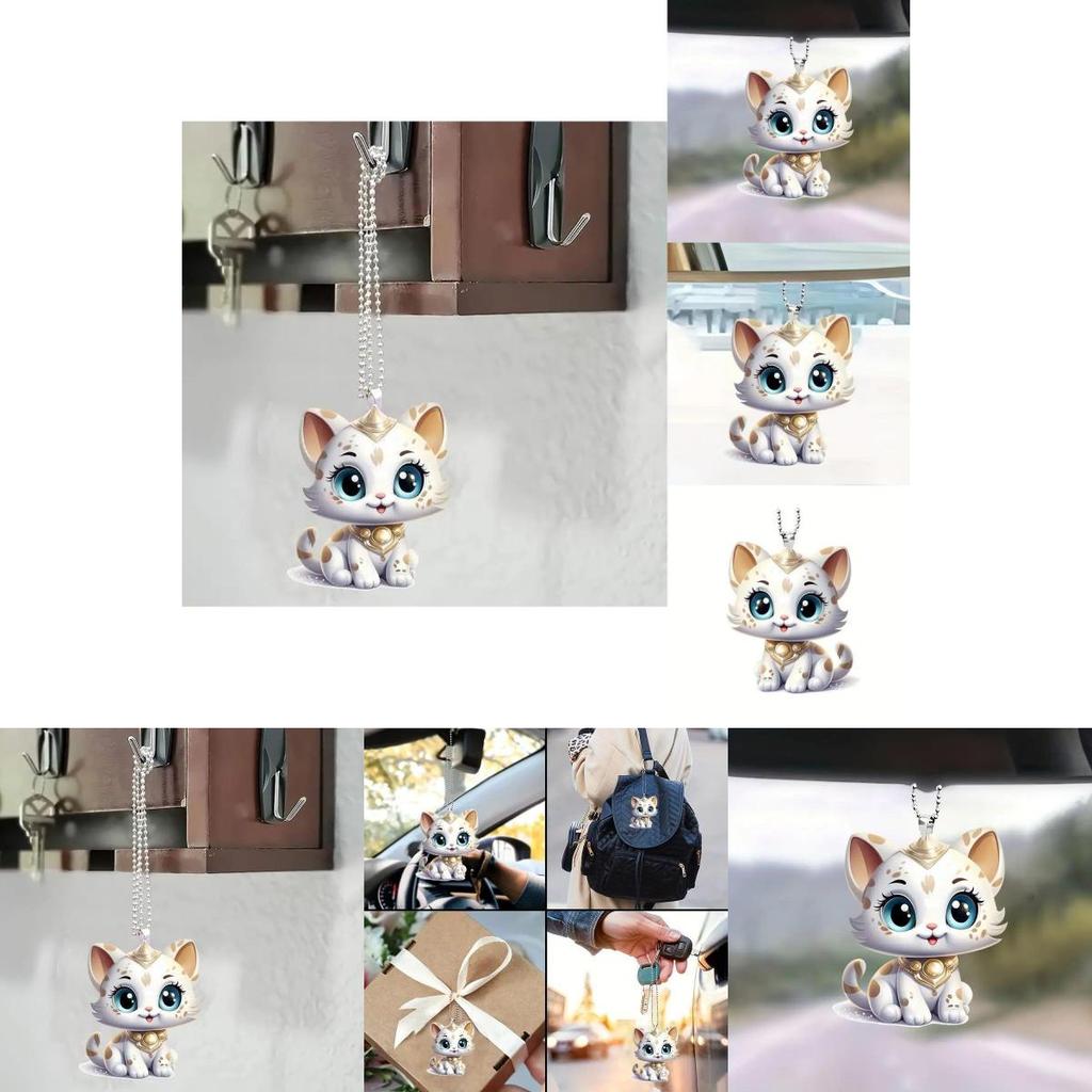 Charming Acrylic Animal Hanging Ornament For Car Interior Decoration In Vibrant Style