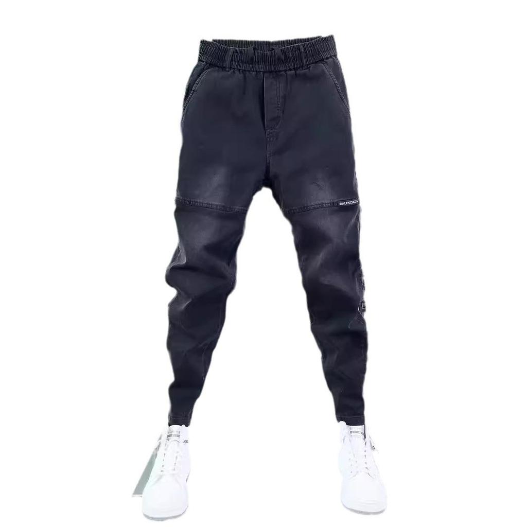 Pánské vyšívané džíny slim fit - 2024 jaro/podzim volné ležérní