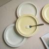 Cremefarbener Briefschlitz Haushalt Keramik Frühstücksteller Westlicher Steakteller Pastateller Salatteller Dessertteller