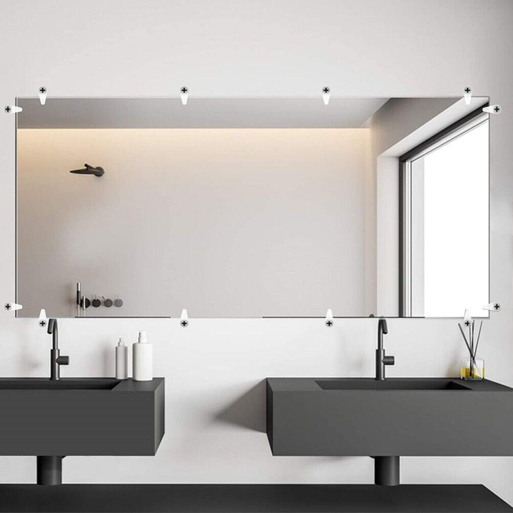 Functional Glass Retainer Clips 50PCS Non Slip Plastic Clips with Screws Suitable for Home Office Furniture Stores