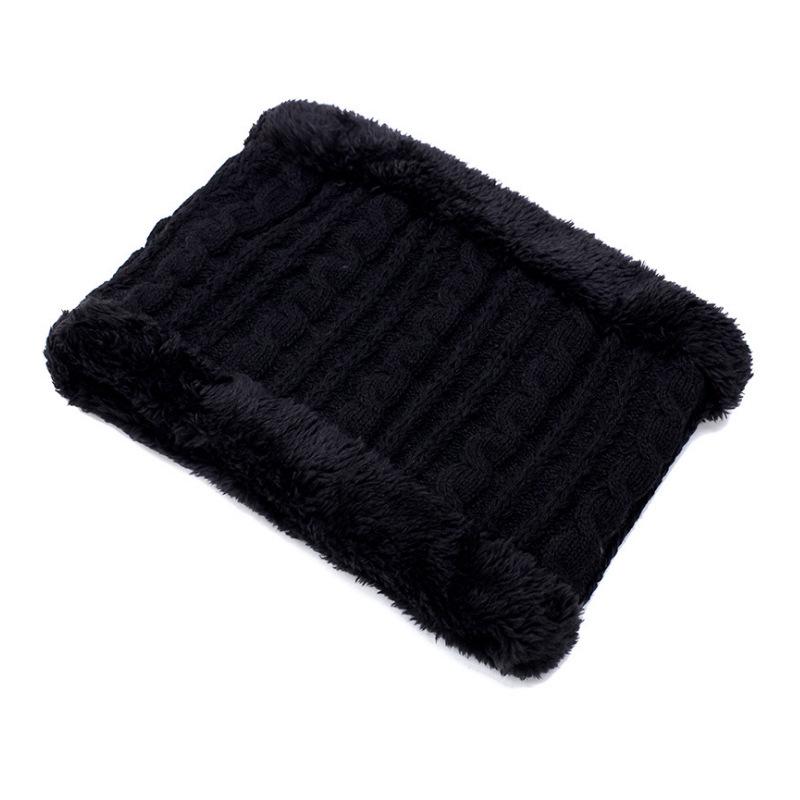 Autumn and Winter Warm Neck Wool Cover Hat Men's Fleece Thickened Knitted Hat Cover Scarf Two-piece Cover