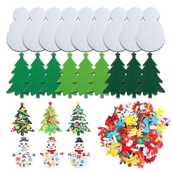 Kit Artizanal de Crăciun din Feutru DIY Agățătoare de Perete Brad de Crăciun Om de Zăpadă Coroniță Decorațiune Pinguin Mărturii de Crăciun pentru Copii Mici