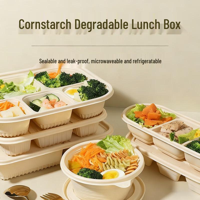 Biodegradable Corn Starch Disposable Takeaway Food Containers