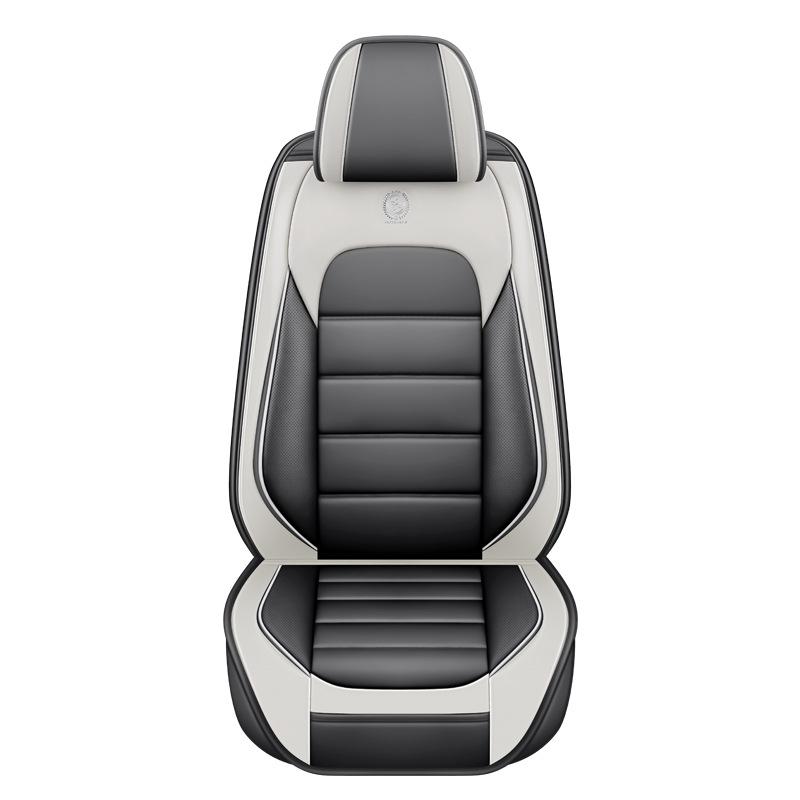

1PC Universal Automotive Seat Cover Fit for Most Trucks Sedans and SUV Easy to Install Breathable PU Leather Seat Covers 1PC білий/сірий