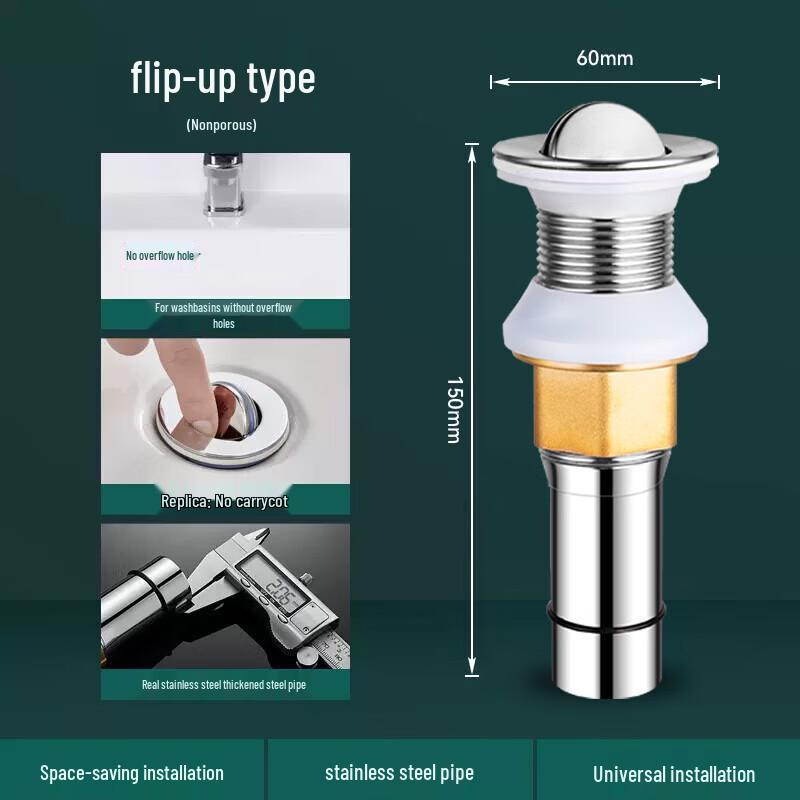 Shuopu Stainless Steel Basin Flip Drain Stopper
