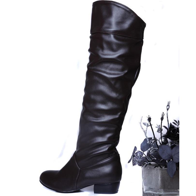 Fashion Women's Boots Stylish Women Knee High Long Boots Low Heel