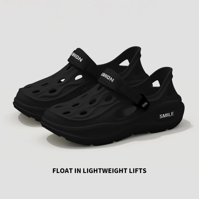 

Fashion Fashion Eva Men Sandals Outdoor Beach Shoes Summer Mens Slippers Anti Slip Hollow Casual Shoes Sneakers Comfortable Garden Shoes 40-41 чёрный